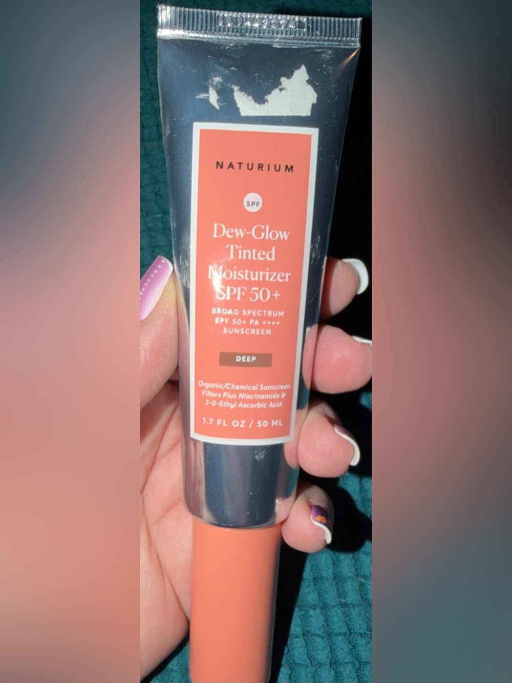 Naturium Tinted Moisturizer SPF 50+ – Deep (1.7 fl oz). New